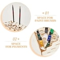 thumbnail image 4 of 1Pc 5-Layer 24-Hole Triangle Wooden Paint Rack Pigment Organizer Holder for Paint Tool Storage Antique White 19x27.5x17cm Inner Diameter: 0.6cm~2.6cm, 4 of 7