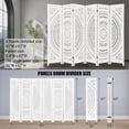 thumbnail image 2 of 63"x67" Carved Wood  Foldable Partition,4 Panel Room Divider Screen for Home Office & Bedroom Privacy, 2 of 5