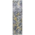 thumbnail image 3 of 2â€™ x 7â€™ Gray Gold Abstract Rings Runner Rug, 3 of 5