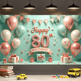 thumbnail image 6 of Decorative Design Happy Birthday Banner Golden Theme 80th Birthday Party Decoration for Birthday Party Event Celebration Milestone Celebration Indoor Decoration, 6 of 7