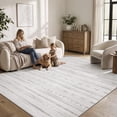 thumbnail image 3 of VUNATE 6'x9' Area Rugs for Living Room Washable Rugs Boho Moroccan Area Rug Soft Neutral Geometric Bohemian Carpet Distressed Indoor Rug for Bedroom Dining Room Office Foldable Nonslip Rug Gray, 3 of 8