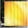 thumbnail image 4 of Ambesonne Digital Shower Curtain, Yellow Lines Ombre, 69"Wx84"L, Yellow and White, 4 of 5