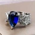 thumbnail image 6 of K-KED Women Delicate Jewelry 925 Silver Filled Cubic Zirconia Rings Wedding Party Ring Sz 6-10-#4-6, 6 of 9
