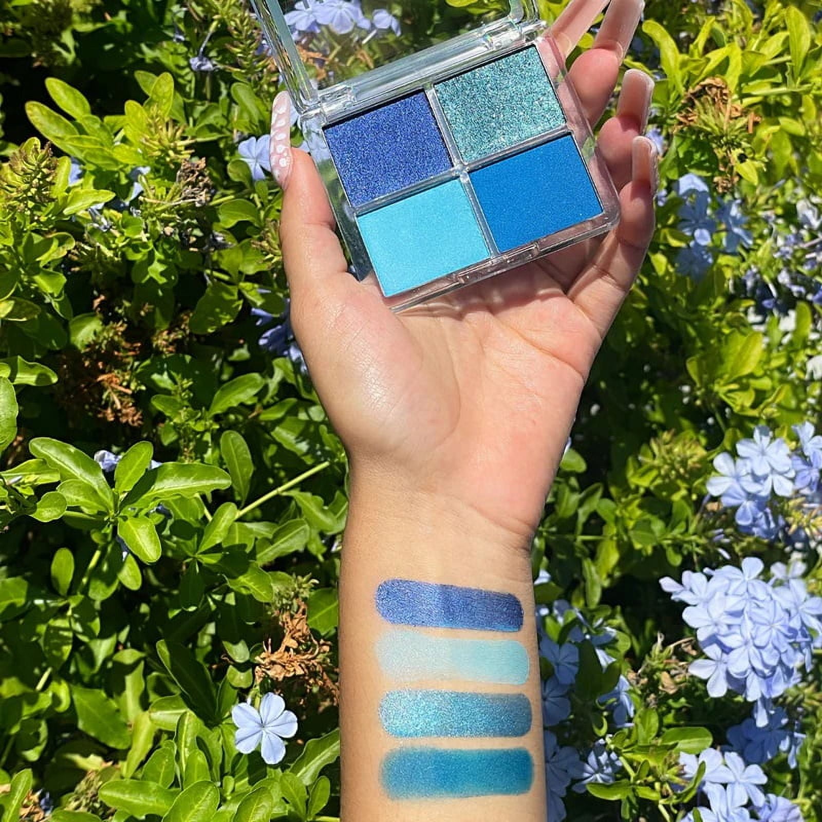 LUNA MAGIC High Pigment Travel Makeup Quad Eye Shadow Palette, Royal Nights, Mini