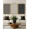 thumbnail image 2 of SHENIFY Mid-Century Modern Wall Art 16x24in3pcs Natural Framed Minimalist Abstract Boho Neutral Line Wall Decor Geometric Artwork Kitchen Dining Room, 2 of 5