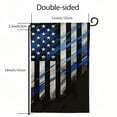 thumbnail image 3 of Shangniulu Garden Yard Flag 12"x 18" Double Sided Polyester Police Honor Flag House Flag Banners for Patio Lawn Outdoor Home Decor White, 3 of 6
