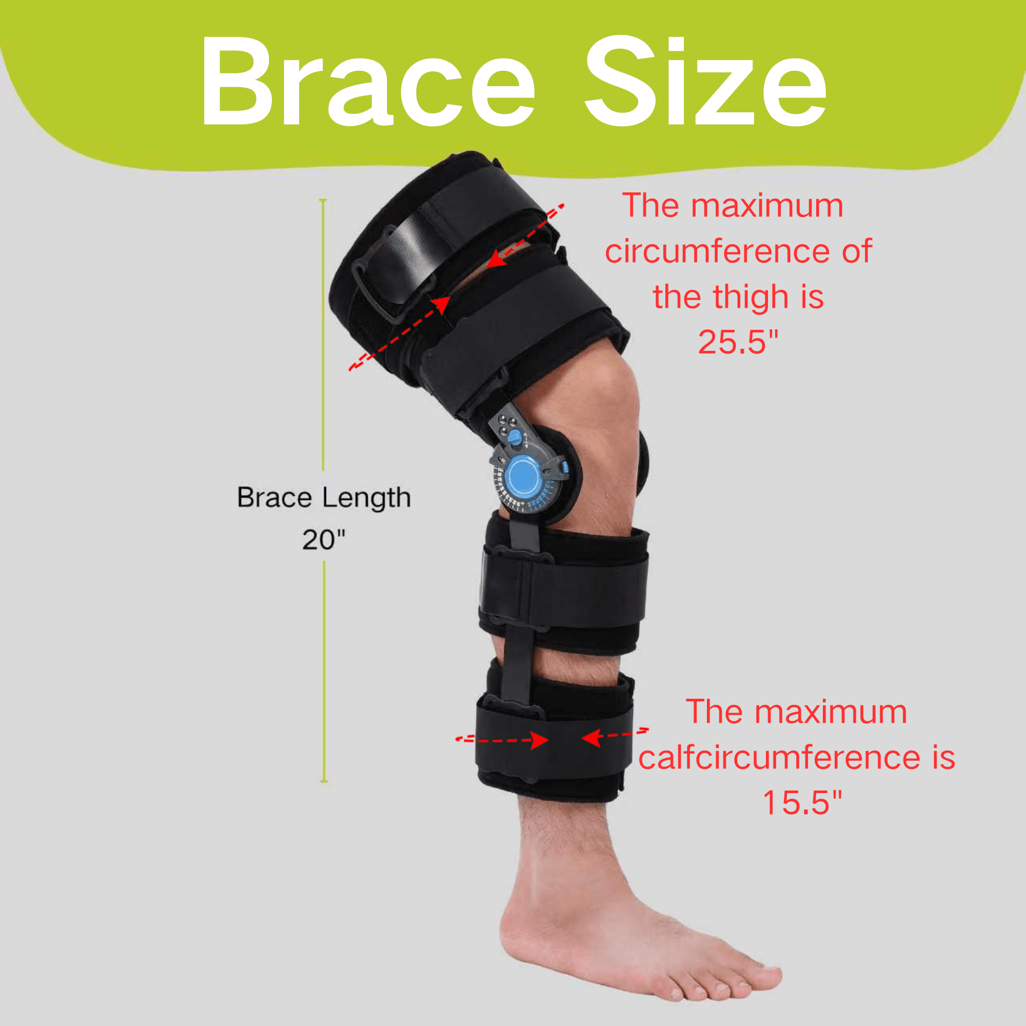 Hinged ROM Knee Brace Post Op Knee Support Adjustable Knee Immobilizer with Side Leg Stabilizers for Men and Women for Meniscus Tear, Arthritis, ACL, PCL, Osteoarthritis, Orthopedic Rehab