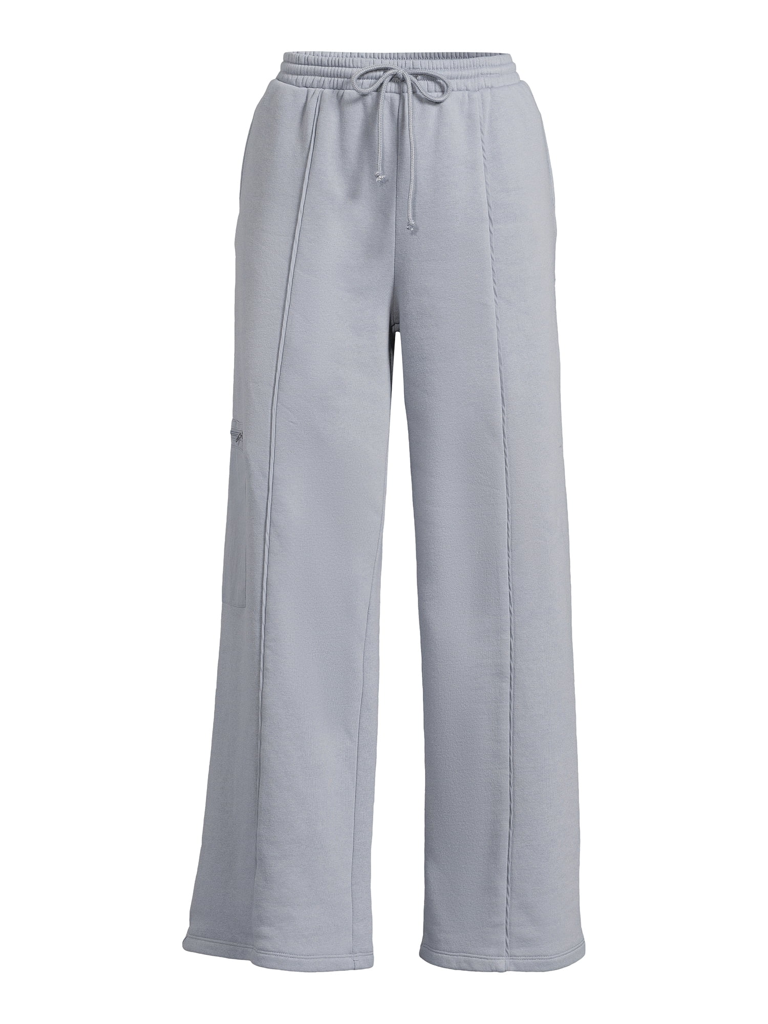 Self Esteem Juniors Wide Leg Fleece Cargo Pants, Sizes XS-XL