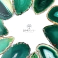 thumbnail image 4 of Green Agate Light Table Slices, June&Ann 10 Pcs Irregular Polished Agate Slab Cards Healing Crystals Geode Stones for Home Decoration & Jewelry Making, 4 of 5