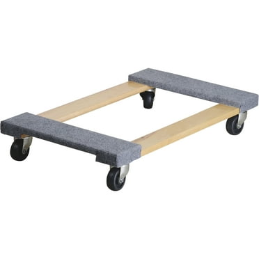 Ironton Carpeted Hardwood Mover's Dolly, 1000-Lb. Capacity, 30in.L x 18in.W