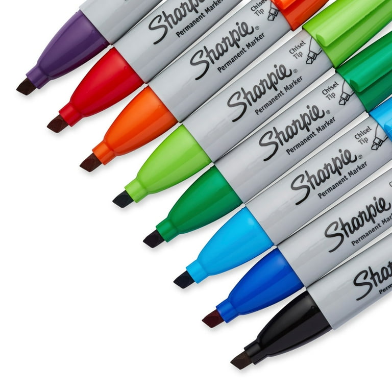 Sharpie Permanent Markers, Chisel Tip, Count, Classic Colors for