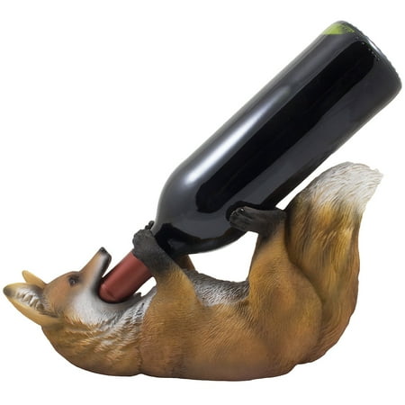 Fox Wine Bottle Holder And Decorative Bar Or Countertop Wine Rack
