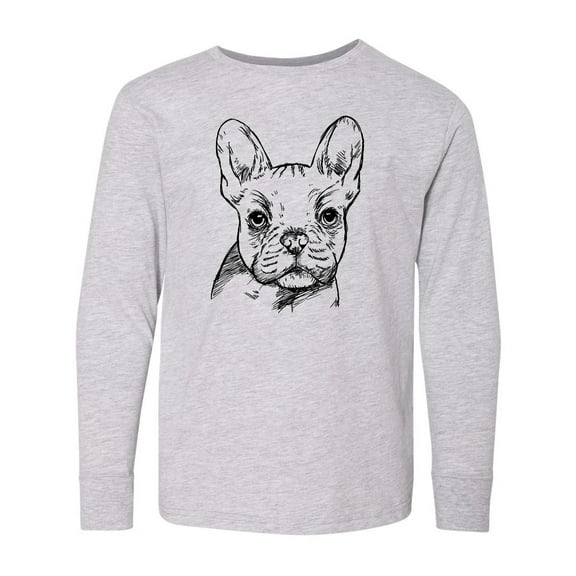 Inktastic French Bulldog Portrait Long Sleeve Youth T-Shirt