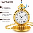 thumbnail image 4 of Vintage Pocket Watch,Stainless Steel Quartz Pocket Watch 14 with Galaxy in Chain, 4 of 7