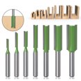 thumbnail image 3 of 7Pcs 1/4" Shank Single Double Flute Straight Router Bit Tool Set For Woodworking TAPDRA Spare Part, 3 of 3