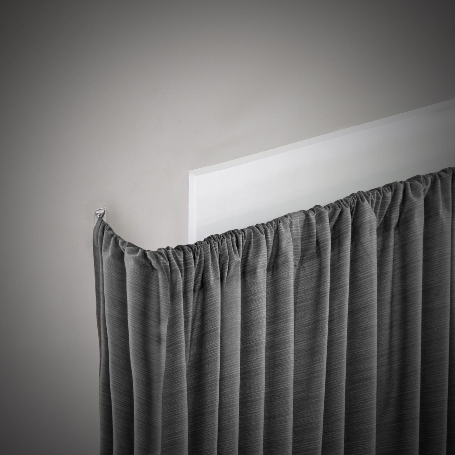 Eclipse Fast Fit Easy Install Complete Blackout Superior Hold Premium Curtain Rod, 28-48”, White