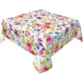 thumbnail image 2 of Square Tablecloth 52×52 Inch Spring Table Cloth Small Floral Cloth Tablecloths Indoor Outdoor Washable Wrinkle Free Stain Resistant Waterproof Fabric Table Cover for Square Tables Kitchen Dining Room, 2 of 6