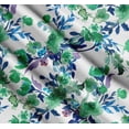 thumbnail image 3 of Soimoi Cotton Cambric Fabric Flower & Leaves Watercolor Printed Fabric 1 Yard 42 Inch Wide, 3 of 7