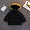 thumbnail image 3 of ATOGUTA Boys Girls Ski Jacket Warm Winter Coat Windproof Rain Jacket Snow Coat Black, Size 6M-5T, 3 of 5