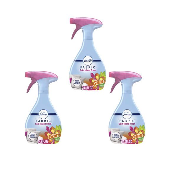 Febreze Fabric Gain Island Fresh Fabric Refresher 14.8 oz, 3 bottles