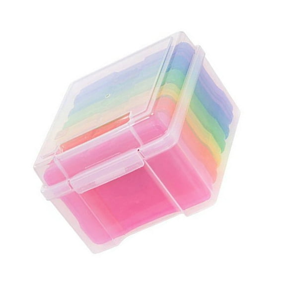 HLONK Photo Box Storage Cases Case Cards Organizer Organizers Plastic Boxes 4X6 Pictures Clear Craft Keeper Handle