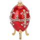 thumbnail image 1 of Rawiri Huevo de Fabergé, huevo de Pascua pintado a mano, huevo de Fabergé esmaltado, diamantes brillantes, caja de baratija de huevo de Pascua para collar, pulsera, anillo, adornos de escritorio, 1 of 5