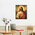 thumbnail image 2 of EastSmooth Framed Sacred Heart of Jesus Picture Wall Art Divine Mercy Picture Canvas Wall Decor Christ Jesus Portrait Poster Prints Christian Religious Artwork for Living Room Bedroom, 2 of 4