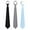 Black/Gray/Blue, variant on Cloudstyle Men's Solid Color Zipper Tie 3-Pack Adjustable Necktie Set for Wedding Party