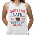 thumbnail image 2 of Candy Cane Cafe Women's Muscle Tank Large White, 2 of 5
