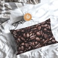 thumbnail image 5 of Goofa Coffee Bean Print Plush Throw Pillow Case, Soft Velvet with Hidden Zipper, Decorative Cushion Cover for Sofa, Bed, Car, and Home Décor-16"x24", 5 of 6