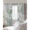 thumbnail image 4 of Sage Green Crab Coastal Blackout Curtains for Bedroom Living Room Darkening Curtains 63 Inches Long Summer Coral Nautical Window Curtain 2 Panels Set Insulated Window Treatment Grommet Drapes 52"x63", 4 of 9