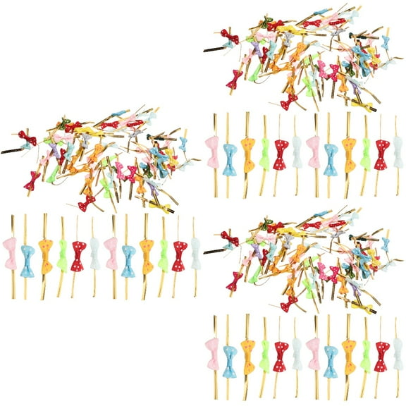 Set of 3 Clear Bow Tie Gift Bags Cake Pops Decorations Office