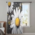 thumbnail image 4 of Daisy Bee Sheer Curtains 72 Inches Long, Summer Botanical Farmhouse Flower Plants Light Filering Curtains, Breathable Simi Curtain Privacy Drapes for Living Room Bedroom Lightweight Window Treatment, 4 of 9