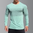 thumbnail image 5 of WTXUE Base Layers Long Sleeve, Crew Neck Mesh Breathable Sweat Pullover Base Shirt Running Basketball Outdoor Train Activewear for Men Green M, 5 of 9