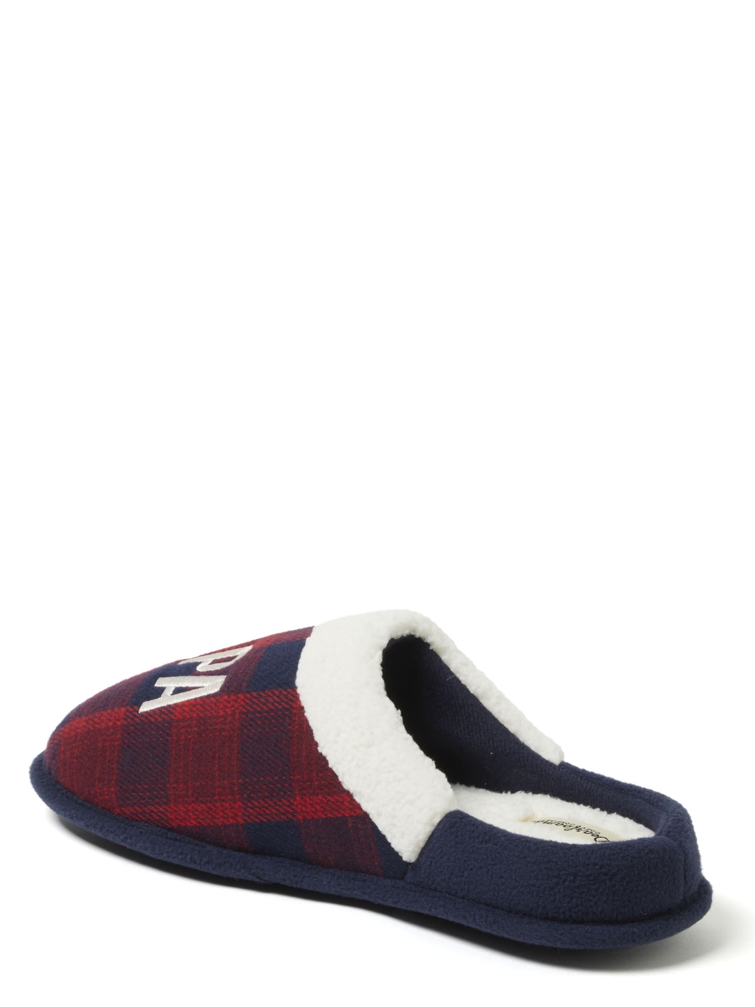 Dearfoams Cozy Comfort Men's Papa Bear Plaid Clog Slippers