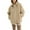 Beige, variant on FAVIPT Women Maternity Hooded Jacket 3 in 1 Thickened Quilted Coats Fleece Winter Warm Full Zip Outwear with Baby Wearing Pouch Red,XXL