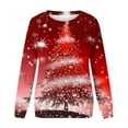 thumbnail image 4 of Tumotour Christmas Sweater for Women Christmas Print Hoodless Sweatshirt Crewneck Long Sleeve Pullover Sweatshirt Tunic Blouse, 4 of 4