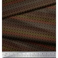 thumbnail image 3 of Soimoi Brown Cotton Duck Fabric Circle Geometric Print Sewing Fabric Yard 56 Inch Wide, 3 of 5