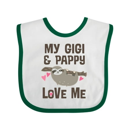 

Inktastic My Gigi and Pappy Love Me Gift Baby Girl Bib