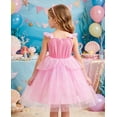 thumbnail image 4 of Girls Sequins Mermaid Princess Dress Kids Mermaid Party Costme Undersea Dress up Costume Sets, 4 of 6