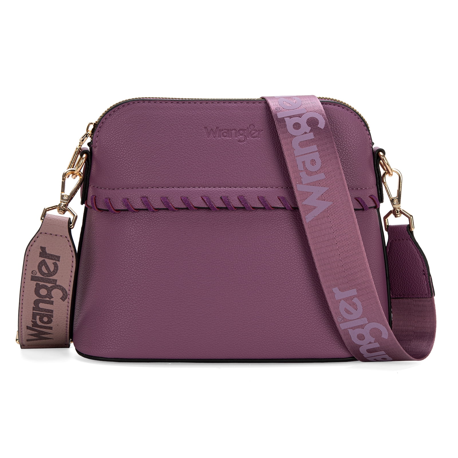 Wrangler 3Pcs Handbags Set Tote Bag & Medium Crossbody Purse & Wallet, Purple