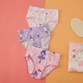 thumbnail image 2 of Coerni Toddlers Little Girls Softcotton Briefs Panties Pack of 3 Cartoon Printing Underwear Breathable Comfort Underpants, 2 of 4