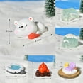 thumbnail image 5 of Sturdy Resin Animal Figurine - Wear-resistant Miniature Polar Bear Statue - Desktop Micro Landscape Decoration, 5 of 8