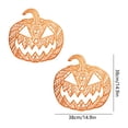 thumbnail image 3 of 2 Pack Halloween Placemats Hollow-Out Pumpkin Heat Resistant Non-Slip Woven Vinyl Table Mats for Dinner Party Kitchen Decor by MPOISVA, 3 of 3