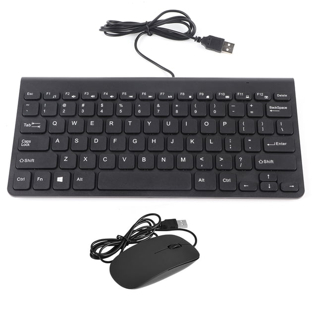 Wired Keyboard, Plug And Play Keyboard Mouse Kit Long Cable Ultra Thin For Office For Study Room