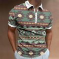 thumbnail image 2 of IROINNID Men'S T-Shirts Big and Tall T Shirts for Men, Lightweight Thin Basic Lapel V-Neck Zipper Pullover Printed Casual for Men, 2 of 5