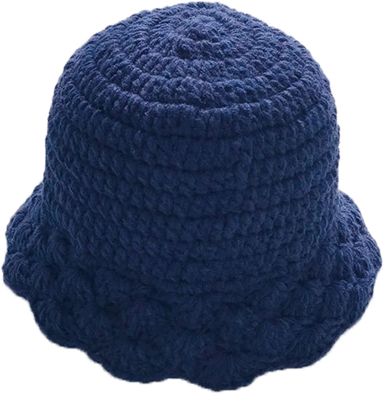 CoCopeaunts Plain Bucket Hat for Women Winter Knitted Unisex Warm Bonnet Cap Trendy Oversized Comfort Ladies Bucket Cap Packable