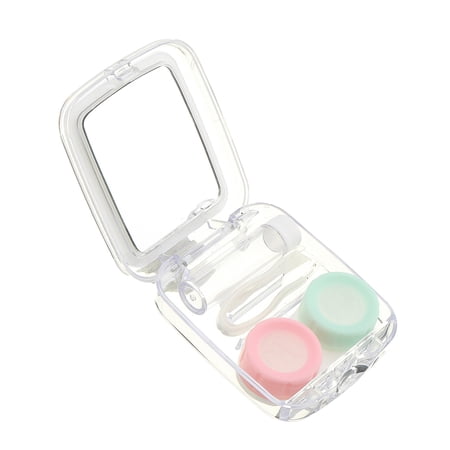 Mini Travel Contact Lens Case Kit Holder Mirror Box