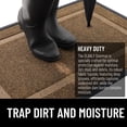 thumbnail image 5 of Buganda Front Door Mat, Heavy Duty Rubber Door Mat Outside, Low Profile Dirt Trapper Welcome Mat, Waterproof Easy to Clean Doormat, Brown, 47"x32", 5 of 7