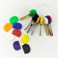 thumbnail image 3 of Mightlink 32Pcs Plastic Key Covers Tags Soft Rubber Key Identifiers Standard Flat Organization House Key Colorful Key Toppers, 3 of 7